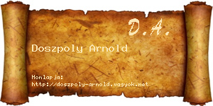 Doszpoly Arnold névjegykártya